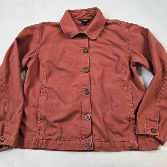 Vintage Woolrich Women's Button Down Long Sleeve 100% Cotton Denim Jacket Medium - Picture 1 of 9